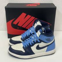 NIKE AIR JORDAN HIGH OG OBSIDIAN / University Blue 555088-140 ナイキ エアジョーダン1 ハイ OG オブシディアン size US ８.5_画像1