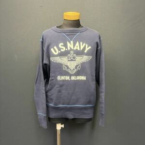 BUZZ RICKSONS U.S.NAVY 前V スウェット スエット size M 東洋エンタープライズ バズリクソンズ ミリタリー クルーネック アメカジ