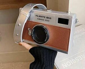 ミニ　ショルダーバッグ　カメラ　かわいい　アウトドア　ブラウン　color 4