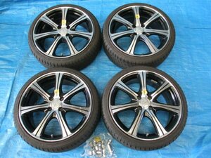 ※4本※17インチ●アルミ マナレイユーロスピード●195/40R17●17×7J +45●ハブ径約73mm●4H PCD100●22年 7～8分山タイヤ●営業所止/法人