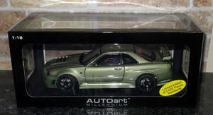 ■■■　オートアート　1/18 NISSAN Skyline GT-R R34 Z-turn　ミレニアムジェイド　■■■