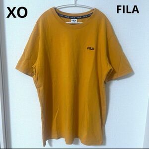 【1007】FILA 半袖シャツ　XO ワンポイントロゴ 半袖Tシャツ Tシャツ 半袖 クルーネック 古着 XL