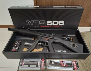 【超美品】 東京マルイ MP5SD6 次世代電動ガン エアソフトガン リポバッテリー VFC固定ストック他 おまけ多数付き