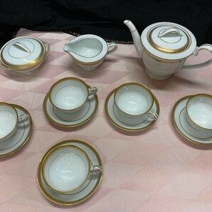 Fe-051.Noritake ノリタケ旧刻印・リッチモンド・ ティーセット・未使用・中古美品・東海銀行100周年記念の刻印ありの画像10