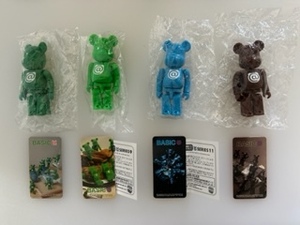 BE@RBRICK　ベアブリック100% 　BASIC　ベーシック　@マーク　シリーズ6，9，11，12,　4種セット　カード付き