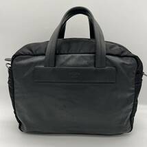 【大容量 極美品】GIORGIO ARMANI ジョルジオアルマーニ ボストンバッグ ショルダーバッグ 2way レザー 肩掛け 斜め掛け A4収納 黒 メンズ_画像2