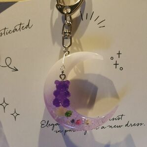 レジンキーホルダー　ハンドメイド