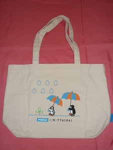  ultra rare!2010 year PINGU Pingu & pin ga tote bag ① rain 