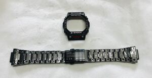 G-SHOCK用 カスタムベゼル ステンレス製 CASIO カシオ ベゼル ブラック ベルト 交換用セット Gショック バンド