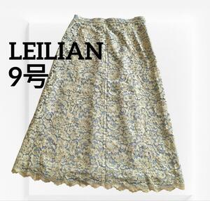 【美品】レリアン　Leilian　花レース　スカート　総レース