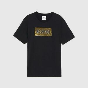 ZARA ザラ　スパンコール T シャツ　メンズ　BYE2018 HI2019