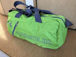 * beautiful goods *UNDER ARMOUR Under Armor nylon sport bag poketabru specification fluorescence green small size light weight 