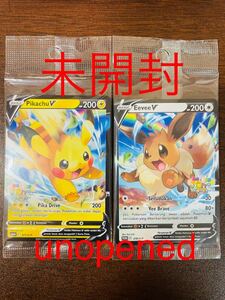 即決◆ 2種 セット 未開封 Unopened 未使用 PROMO 377/S-P 378/S-P Eevee V Pikachu V イーブイ ピカチュウ2022 海外版 英語版 プロモ