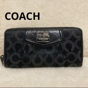 ☆ COACH ☆ コーチ 馬車LOGO オプアート ジッピーウォレット