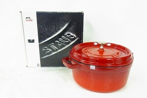 X113-Y31-803 未使用 STAUB 24cm 鍋 現状品③＠