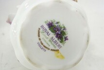 Y272-Y31-830 ROYAL ALBERT ロイヤルアルバート VIOLETS 花 置物 現状品①_画像6