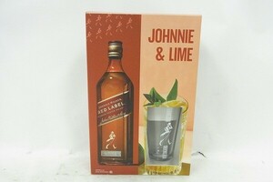 A249-Y32-869 未開栓 JOHNNIE＆LIME JOHNNIE WALKER ジョニーウォーカー RED LABEL 760/43 グラスセット 現状品①