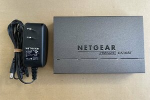 ジャンク現状品 初期化済み NETGEAR GS108T PoE受電 スイッチングハブ GS108T v2★AB958