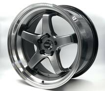 CLEAVE RACING FL53 18x9.5J ±0 5-114.3 ガンメタ/マシンド 2本セット S13 S14 S15 180SX JZX90 JZX100 R34 C35 FD3S ドリフト スタンス_画像2