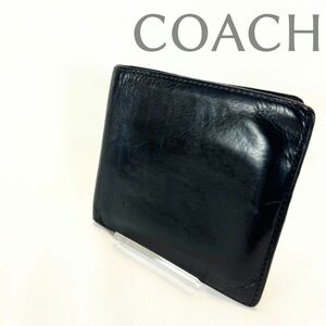 COACH コーチ 財布 折り財布 二つ折り ブラック 黒