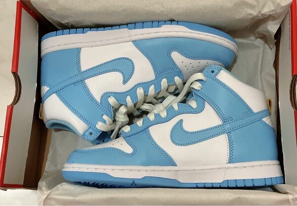 【未使用に近い】☆希少☆NIKE DUNK HI RETRO BLUE CHILL high 24.5cm ナイキ ダンク ハイ 