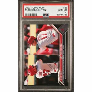 PSA10 大谷翔平 2023 TOPPS NOW #36 トラウト&大谷