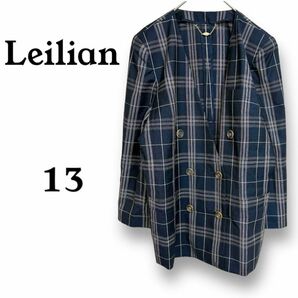 Leilian ノーカラージャケット チェック size 13