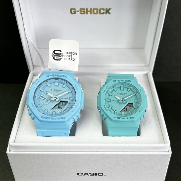 G-SHOCK ペアセット ブルー GA-2100-2A2JF ターコイズブルー GMA-P2100-2AJF 薄型 針 デジタル 腕時計 カップルコーデ