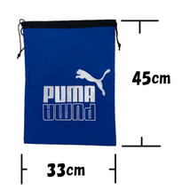 即決新品 プーマ 巾着 シューズケース ブルー 用途色々 45cm×33cm puma 0124 送料無料_画像3