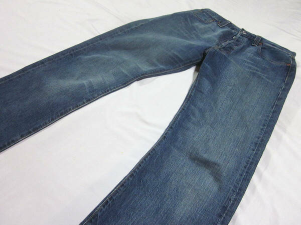 送料無料!!　雰囲気　2009年　南アフリカ製　Levi's　リーバイス　08501-0055　501　ストレート　デニム　ジーンズ　インディゴ　W約77,5CM