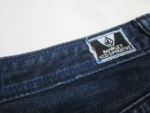 送料無料!!　USA製生地　メキシコ製　VOLCOM STONE BOARDWEAR　ボルコム　ROWLEY　切替　クロップド　デニム　ジーンズ　31　W約76CM_画像9