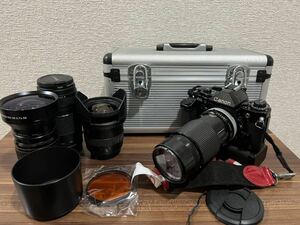 Canon/キャノン A-1 FD 200mm(1.4) /EF 75-5.6 /Konica 58mm/SIGMA 1:3.5〜4.2 /Canon WD-58 モータードライブMA スピードライトYA3 中古品