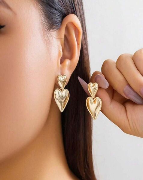 ピアス ハート ゴールド 韓国 おしゃれ オシャレ かわいい 可愛い プレゼント パーティー