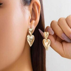 ピアス ハート ゴールド 韓国 おしゃれ オシャレ かわいい 可愛い プレゼント パーティー