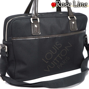 【美品】Louis Vuitton ダミエジェアン ヤック ショルダーバッグ 鞄 ノワール 黒 DAMIERGEANT メンズ レディース ジュアン 廃盤 M93082