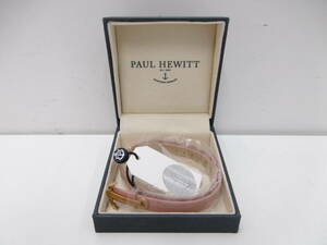 ブランド祭 アクセサリー祭 未使用品!! PAUL HEWITT ポールヒューイット ブレスレット ピンク系 レディース 共箱付 タグ付き 自宅保管品 