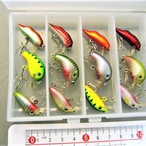 240229003★渓流・管釣り■超極小サスペンドミノー /クランク/ シュリンプ 各4色12個■新品