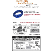 自由にカットアーシング4メートルのロングアース線で自由な長さにカットOK 汎用アースキット車の潜在能力を高めるアースキットブルーアース_画像8