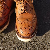 Tricker's BOURTON UK7 シーシェイド カスタム クッションソール ウイングチップシューズ トリッカーズ バートン_画像7