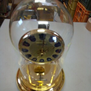 置時計 MASTER マスタークォーツ 回転式 ゴールド系　インテリア コレクション レトロ　動作確認　美品