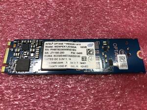 #4000 システムメモリ・アクセラレータ Intel Optane Memory M10 Series 16GB M.2 2280 NVMe接続 MEMPEK1J016GA 抜き取り中古品 #02