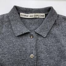 80s 初期 COMME des GARCONS ウール 無地 ニット ポロシャツ カットソー グレー コムデギャルソン セーター VINTAGE archive 4010540_画像6