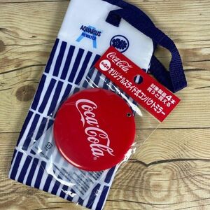 <5123>[ включая доставку ] Coca Cola подарок с логотипом compact зеркало SOUSOU термос держатель для бутылки 