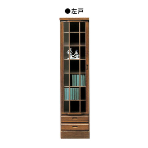 Art hand Auction Bookshelf with glass door, Width 45cm, Finished product, Living room storage, Wooden, Japanese style, Modern, Slim, Left, handmade works, furniture, Chair, shelf, bookshelf, shelf