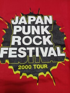 難あり/「JAPAN PUNK ROCK FESTIVAL 2000 TOUR Tシャツ」中古/古着/パンク/THE STAR CLUB/THE RYDERS/COBRA/ANARCHY/NEW ROTE'KA