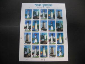 【222】アメリカ切手：PACIFIC LIGHTHOUSES　FOURTH IN A SERIES　41C×20枚×1シート