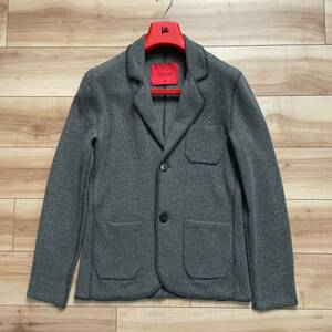 【送料無料】【定価25万】ISAIA イザイア 最高級カシミヤ100% ニット ジャケット グレー S テーラード カーディガン