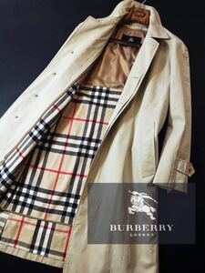 XM1【カシミヤ極上手触り感】超美品定価22万●BURBERRY LONDON●スタイリッシュ抜群●ステンカラーコート●メンズ　バーバリーコート　175