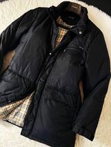 c31定価14万 未使用品級●BURBERRY BLACK LABEL●洒落男の嗜好品●ホワイトグースダウン95%!!ジャケットコート●メンズ　バーバリーコート_画像2