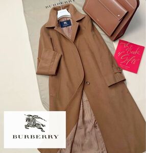 c38【最高峰!完全カシミヤ100%!!】参考価格30万●超美品BURBERRY LONDON●カシミヤステンカラーコート　バーバリーコート　レディース